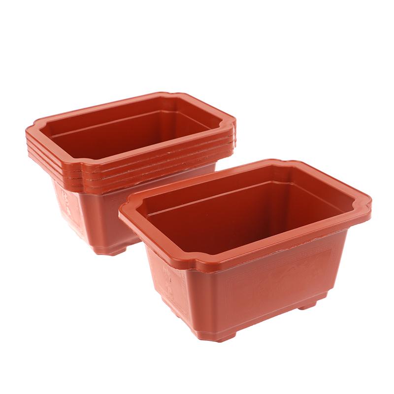 5 Adet Saksı Dikdörtgen Klasik İç Mekan Bitkileri Fide Plastik Bonsai Ev Ofis Kaktüs Saksısı Çiçek Saksısı Bahçecilik Saksısı