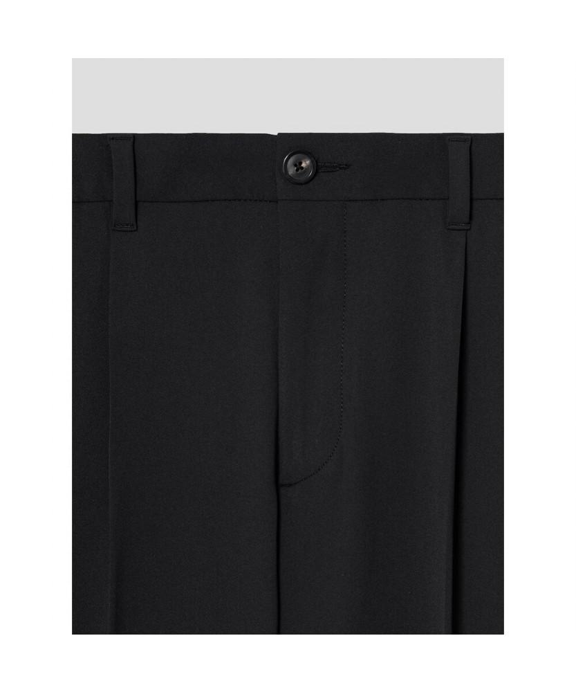 SHIFT.G Ordinary Semi Wide Slacks Black