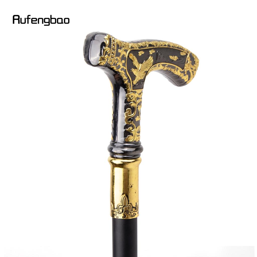 Gold Black Luxury Eagle Handle Walking Cane Fashion Decorative Walking Stick Gentleman Elegant Cosplay Cane Knob Crosier 90cm