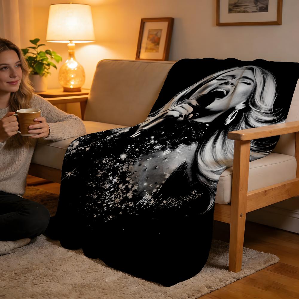 Throw High-Density Short Plush Blanket For Sofa Nap Air-Conditioned Room Soft Skin-Friendly Adele