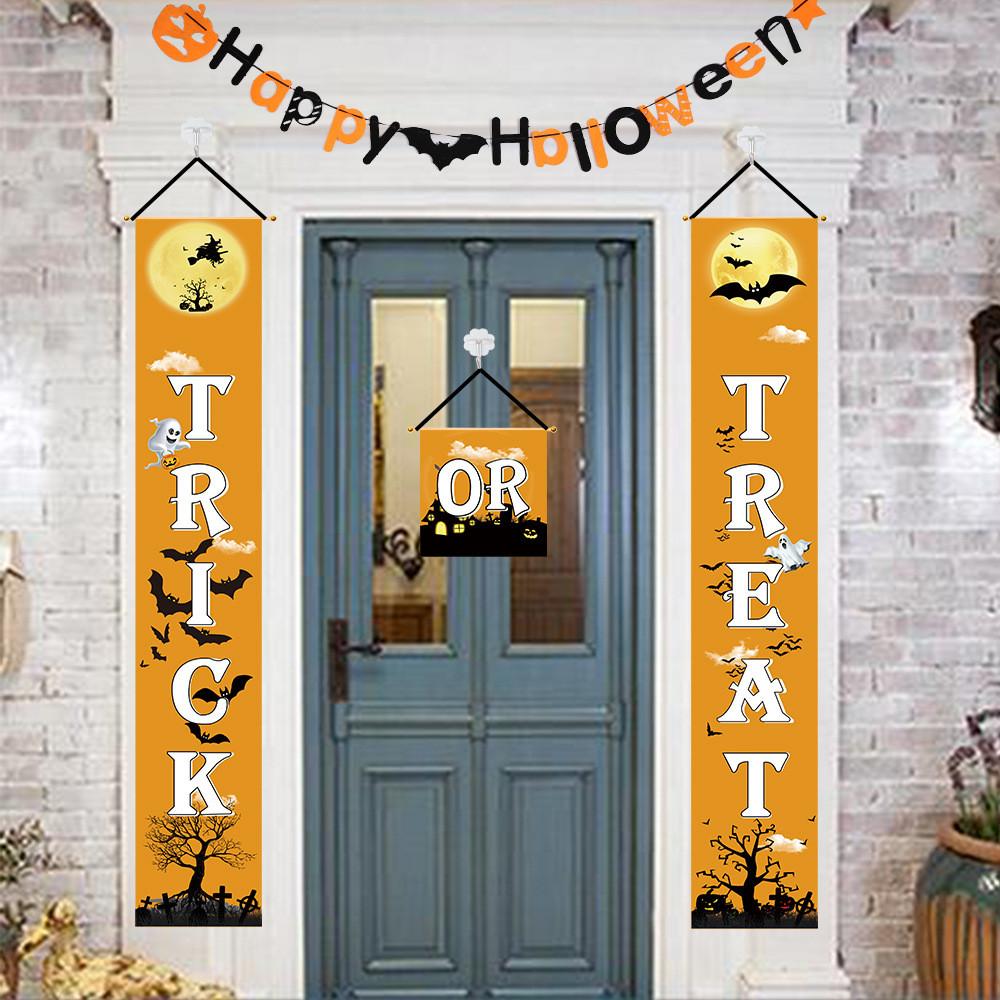 Party Halloween Creative Decoration Flags Featuring Colorful Fabric And Themes Spooky