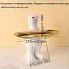 1pc of High-End White Polar Bear Storage Ornament, Suitable Only for Lightweight Items, Classic Bohemian Cartoon Animal Decorative Tray