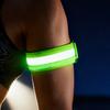 2Pcs LED Light-Up Armband High Visibility Luminous Reflective Safety Band Adjustable Outdoor Night Walking Running Riding