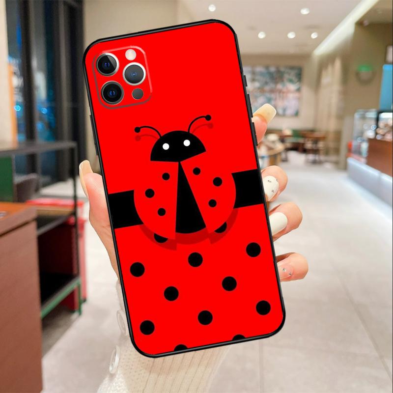 Ladybug Beetle Phone Case For iPhone 17 Air 16 14 13 11 15 Pro Max mini 15 16 Plus 16e Protective Cover