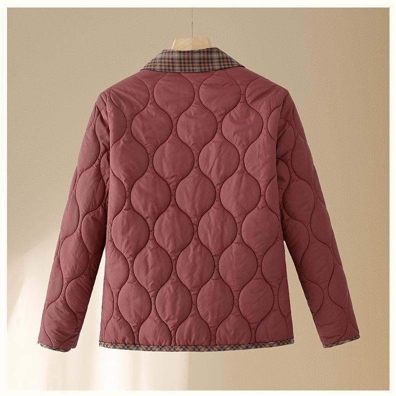 Stylish Velvet-Lined Cotton Jacket for Middle-Aged & Elderly Women - 2025 Autumn/Winter Collection