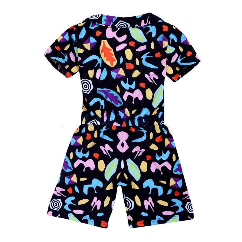 StrangeThings Season 3 Jumpsuit Party Short Sleeve Kids Christmas Cos