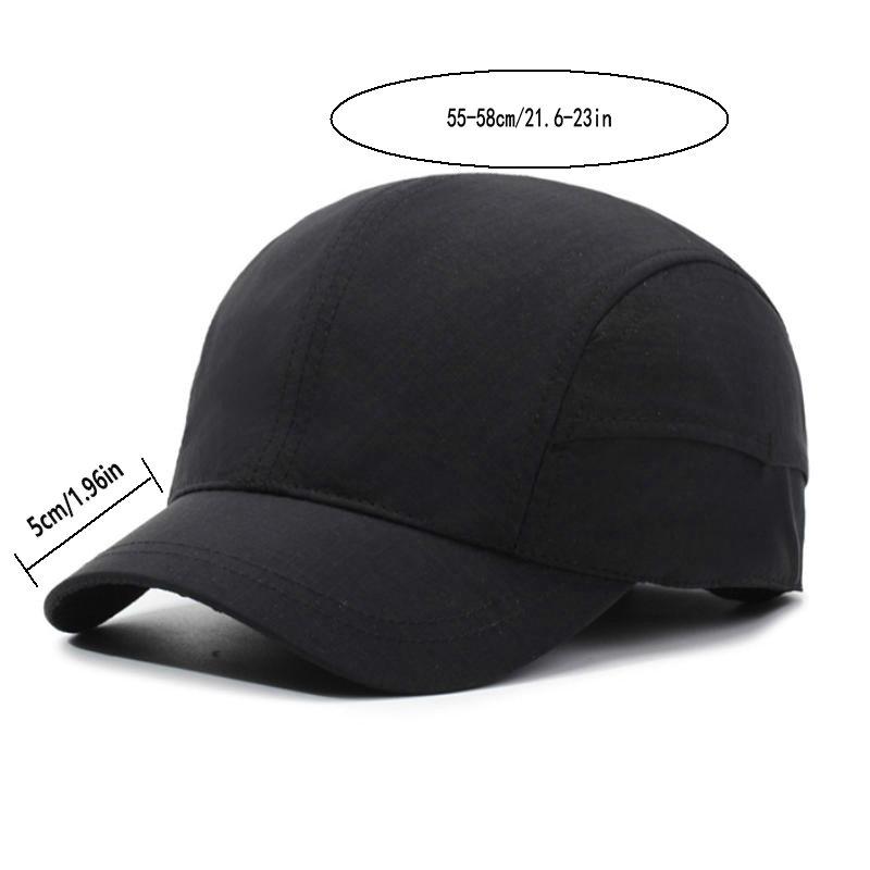 Summer Retro Short-Brim Baseball Cap Outdoor Sports Quick-Dry Running Hat Simple Casual Sun Protection Shade Hat