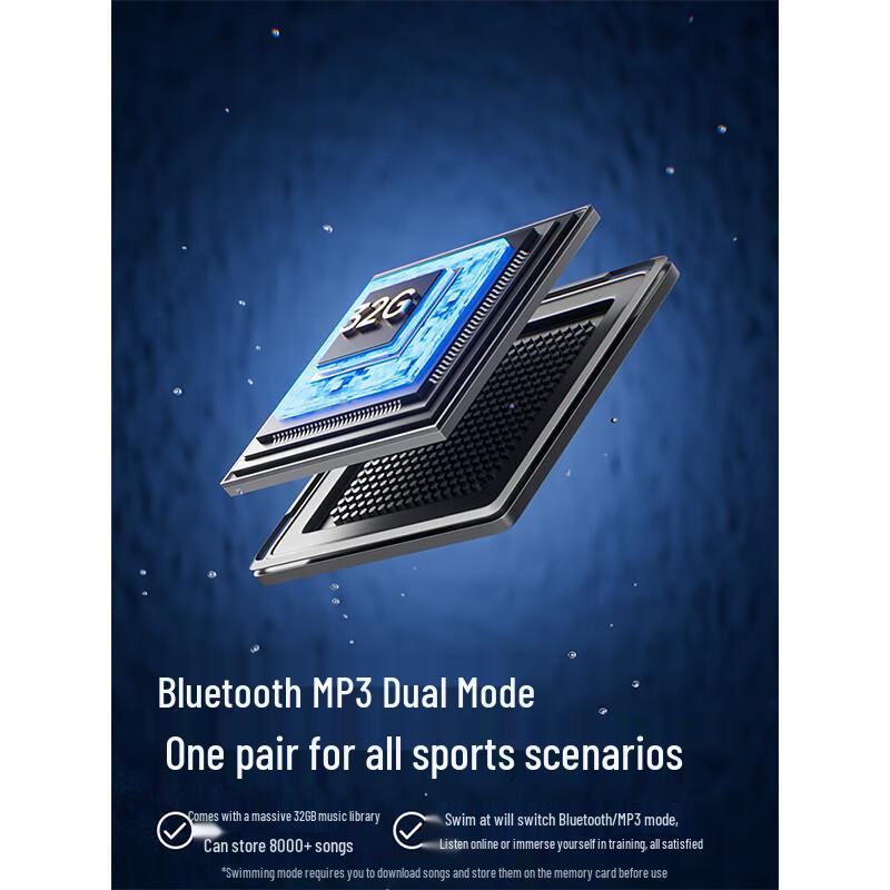 Saina B33S IPX8 Waterproof Bone Conduction Sports Headphones