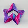 3D Printed Stress Relief Cube Toy Brain Teaser Deformable Puzzle Cube Desk Toy Teens Adults Calming Decompression Flipping Sensory Toy