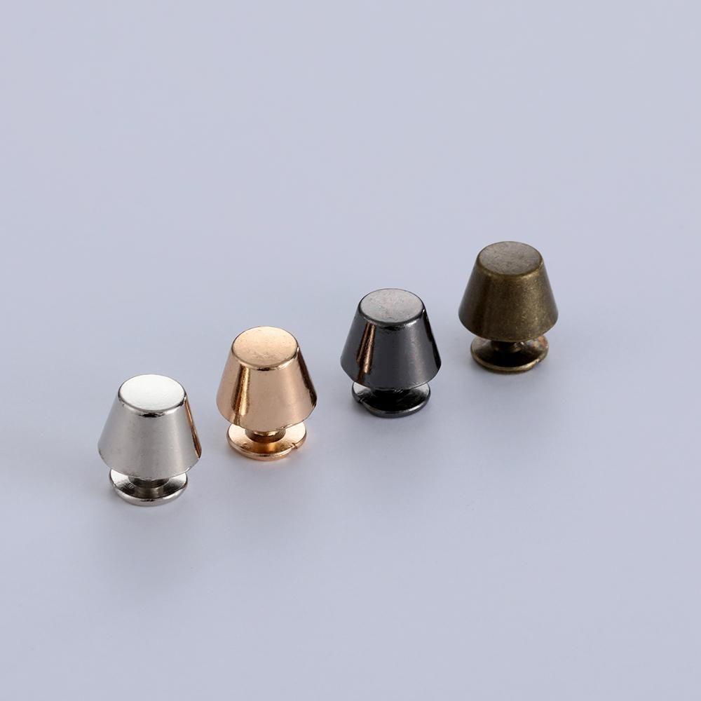 10set/bag 10/12mm Luggage Craft Cloth Button Metal Nail Leather Craft Strap Rivets Bucket Dome Solid Nail Bolt Round Head Screws