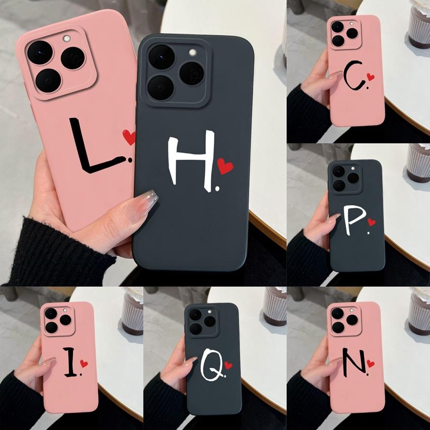 26 Letter Pattern Phone Case For Oppo Realme 15T 15X 14T 14X 16 15 14 13 Pro Casing Soft Matte Silicone Professional Anti Fingerprint Protection Cover