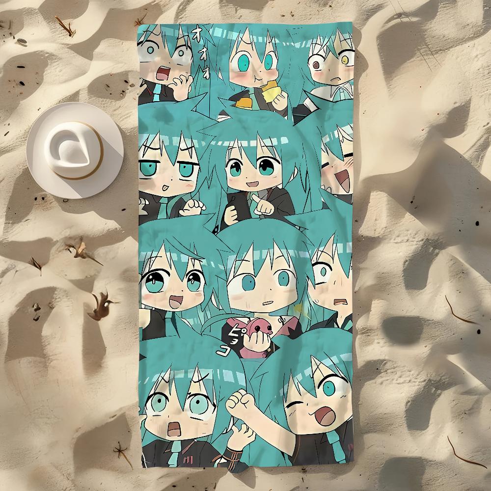Cartoon Towel Beach Quick Dry Pool Camping Towels M-MikueS-ES Travel Soft Gift Gym H-HatsuneS-ES Shower Sports