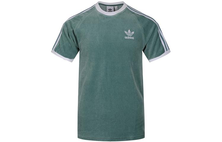 Adidas Originals Shamrock Retro Stripes T Shirt Men s Green DV1623 XS