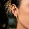 Yori Stainless Steel Geometric U-Shape Hoop Earrings 18K Gold PVD Plated Waterproof Delicate Premium Daily Jewelry