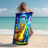 Personalized customized proof beach towel with Pokémon Pikachu pattern - soft, absorbent,quick-drying,perfect swimming,camping&bathing