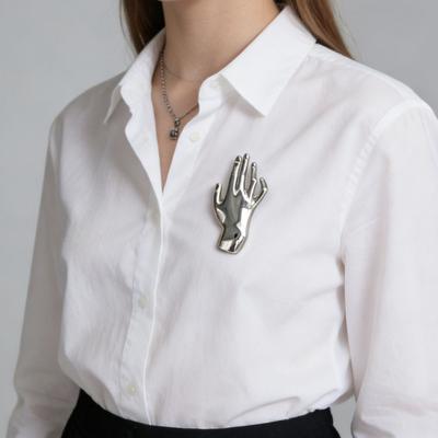 1/2 Stück Retro Brosche Hip Hand Design Rucksack Kleidung Anstecker Metall Brosche Hop Stil Schmuck Gastgeschenke Besondere Anlass Zubehör