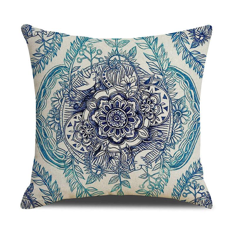 Pattern Printed Pillowcase Bedroom Sofa Cushion Cover Linen Pillowcase Geometric Nordic Style Side Sleeping