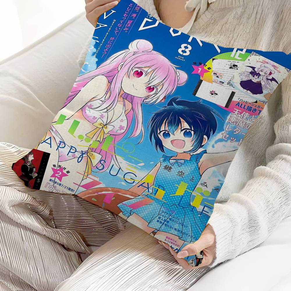 Federa Cuscino Happy Sugar Life Anime Copricuscino Decorazione Federa Cuscino Stampata Per Divano