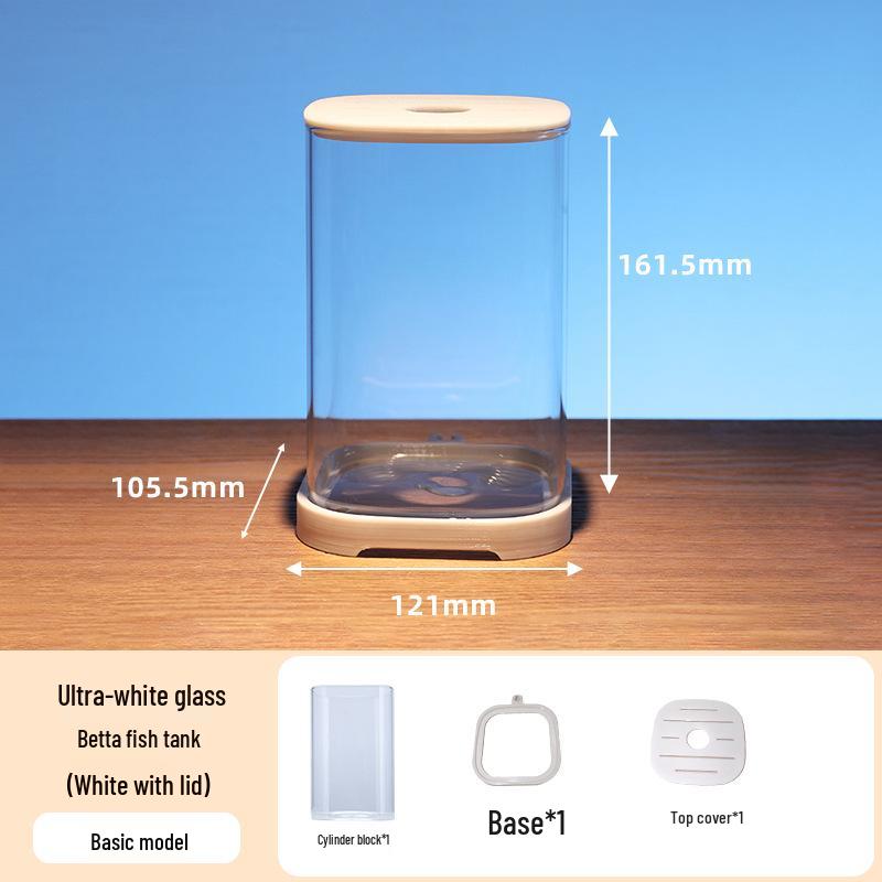 

Акваріум для золотих рибок Douyu з надпрозорого скла: Креативна настільна акваскейпінгова прикраса для вітальні