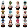 Halloween Skull Cake Topper Paper Party Decoration For Spooky Celebrations