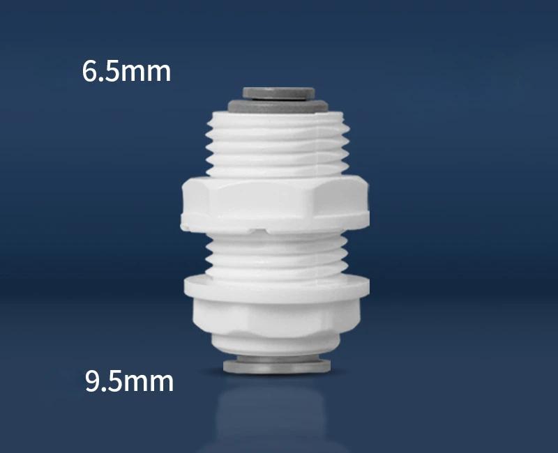 1/4" 3/8" Inch Tube OD Qqual Reudcer Bulkhead POM Quick Fitting Connector Aquarium Water Purifier Filter RO System