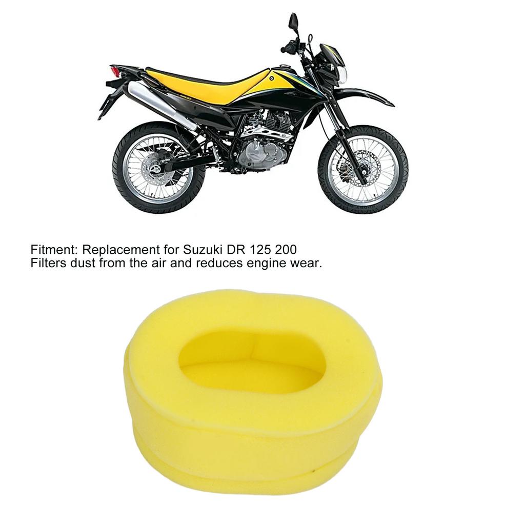 Double Foam Air Intake Filter Cleaner Motorcycle Parts Replacement for Suzuki DR 125 200