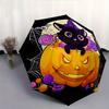 1pc Cartoon Cat & Pumpkin Trick or Treat Automatic Open/CloseUmbrella-CuteUmbrella with Cute Design, Portable 3-Fold Compact Umbrella for Men & W