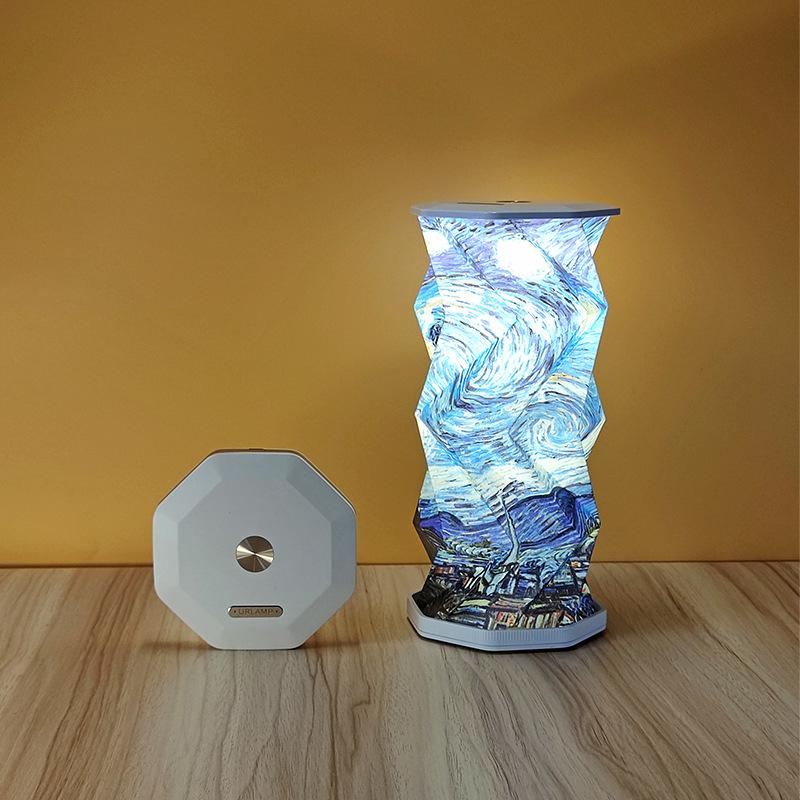 Folding Book Lamp Portable Paper Lanterns Dimmable Night Light Type-C Charging Table Lamp Christmas Gift for Bedroom Living Room