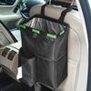 Car Trash Can 3.5 Gallons Car Garbage Can Foldable Car Trash Bag Hanging with Storage Pockets High Quality Car Trash Bin