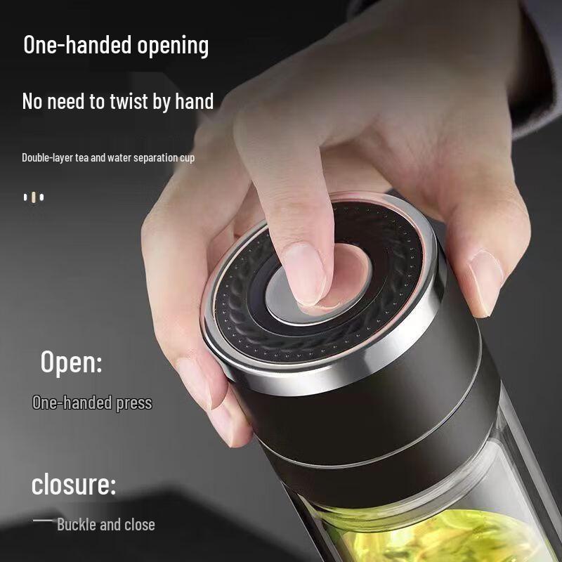 Shangqi Double-layer Insulated Portable Glass Mug