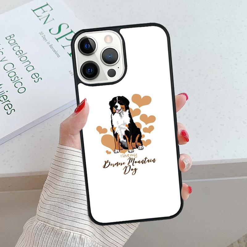 Funny Bernese Mountain Dog Phone Case cover For iPhone 17 Air 15 16 16e 14 13 12 11 Pro Max Coque For Apple PLUS fundas