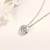 Simple Double Circle Necklace Niche Design Fashion Light Luxury Neck Chain Accessories Pendant Collarbone Chain Female Ins