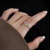 925 Sterling Silver Double Layer Pig Nose Open Ring - Women's High-Grade Plain Band for Index Finger, Niche Design