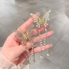 Tassel Butterfly perłowa spinka do włosów kobiety szpilka do włosów spinka do włosów krab Hairaccessory
