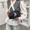 Retro pleated rivet change bag women's new early spring fashion cloud bag trendy commuter clutch bag
