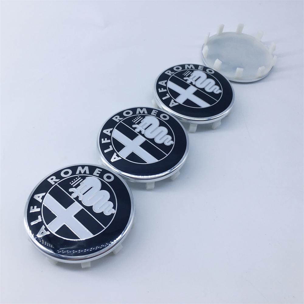 WZLN3 4Pcs 60mm 6cm GTAM Wheel Hub Center Caps For Alfa Romeo Giulia Giulietta MITO Stelvio GT Auto Refit Emblem Stickers