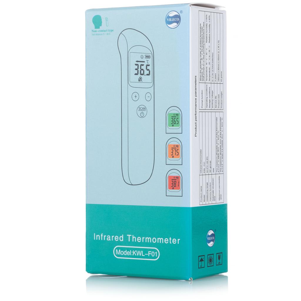 Rosfix Berührungsloses Infrarot-Medizinisches Thermometer – Genaue Körpertemperaturmessung | Bereich 32–42 °C | LCD-Anzeige, 32 Speicher