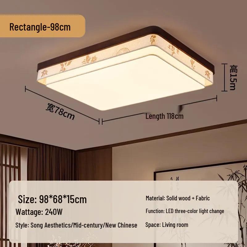 Song Dynasty Aesthetic Ceiling Light - New Chinese Style for Living Room, Bedroom & Study