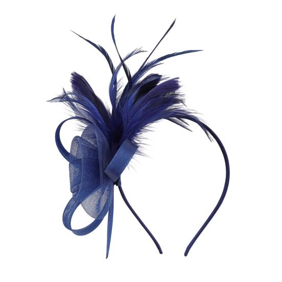 Dame Blomsterfjer Pandebånd Retro Net Blomster Pandebånd med Fjer Te-fest Hårpynt Fascinators Hår Accessories til Cocktailfester