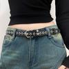 Star Eyelets Y2K Star Waist Belts Metal Buckle Girls Rivet Waistband Women's Jeans Belt  Hip Hop