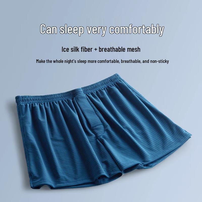 Langsha Men's Ice Silk Mesh Boxer Shorts 2-Pack