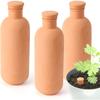 3 peças de Ollas 10×3,5×3,5 polegadas Vasos de Rega de Terracota Vaso Autoirrigável Sistema de Rega 30,5 oz Bolas de Rega para Plantas Vaso de Rega de Argila com tampa Terra