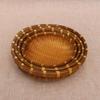 Natural Handwoven Bamboos Storage Basket for Multipurpose Kitchen Use Fruit and Nut Container with Nonslip Bottom