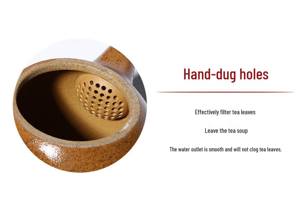 Handmade Gongtang Yixing Zisha Huangduan Clay Teapot - 110cc Small Shuiping Kung Fu Tea Set