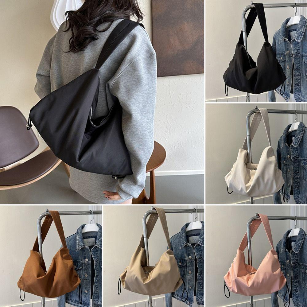 Fashion Canvas Shoulder Bags Solid Color Large Capacity Messenger Bag Totes Bag Women Female