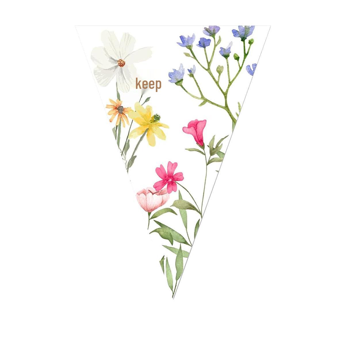 Little Orchid Triangle Party Flag Banner for Gatherings & Birthdays
