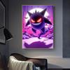 Gengar Themed Room Decor Painting Fantasy Dark Style Hd Canvas Poster Print High Quality Artwork for Pokemon Enthusiasts