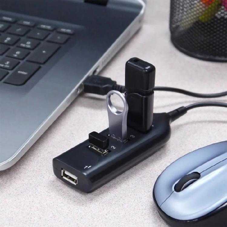 Fast Data Transfer USB Splitter 4-port USB 2.0 Hub with Plum-shaped Pocket Shape