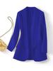 2025 Women's Slim Fit Lapel Suit - Solid Color, Spring/Autumn, Elegant Commute Style