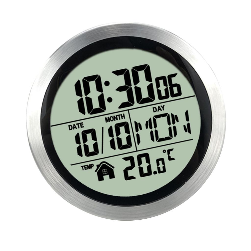 No Punching Suction Cup Clock Home Clock Waterproof Bathroom Washroom Clock Kitchen Clock LCD Digital Display Clock Temperature Detector